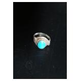Sterling Silver Green Turqoise Size unknown