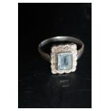 Sterling Silver Aquamarine Stone Size unknown