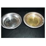 Vtg Silver Shell Plate Butter Pat Dish Set of 3