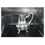 Vintage Silver Plate Ornate  Water Pitcher