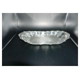 Oval Silver plate serving Tray by Oneida