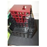 Collection of 4 Plastic File Folders 3blk, 1burg