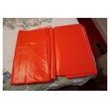 2 Red Tablecloth Sz unknown