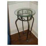 Metal Table with Glass Top