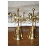 2 Brass Carousel Bells