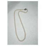 Pearl Choker Necklace w/vtg clasp Sara Coventry