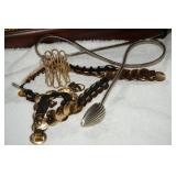 Collection of Ladies Vtg Belts & Scarfs Holder