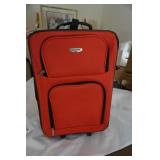 Red Rolling Suitcase by Concourse
