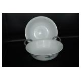 Corelle Ware 2 Bowls w/blue flowers