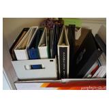 Box lot with Binders, Three Ring Notebooks, & ETC