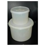 2 Vtg Tupperware Clear Storage Containers