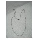 Silver Tone Thin Chain Necklace