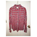 True Craft Flannel Shirt Red/black/white Sz L