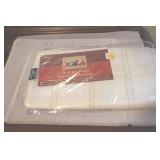 NIP Holiday Plaid Fabric Oblong Tablecloth