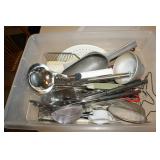 Box Lot with Serving Utensils