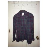True Craft SzL Flannel Shirt Gray/black/red