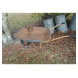 VTG Blue Metal Wheelbarrow