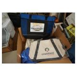 Box lot of Misc Carrying Bags, Totes, Coolers Etc