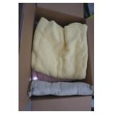 Box lot with Two Blankets and a Pillow