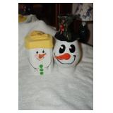 2 Handmade Snowmen