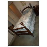 Twin Bed with Bedding