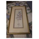 Framed & Matted Picture  2 Birds by Mary Bertrand