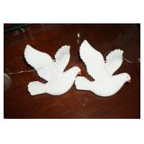 Set of 2 Peace Doves Christmas Ornaments