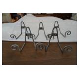 Set of 5 Plate Holders Metal