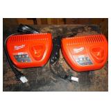 Milwaukee M12 Battery Chargers  Set of Two