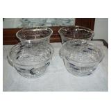 Set of 4 Bowls w/fish motif