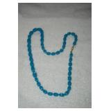 Turquoise Colored Necklace w/goldtone clasp