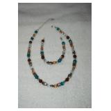 Beaded Necklace & Bracelet Set