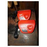 Milwaukee M12 Battery Chargers  Set of Two