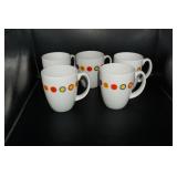 Set of 5 Corelle Ware Coffee Cups