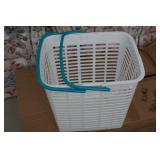 Small White Laundry Basket w/handles