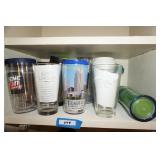Shelf Lot of Glasses & Tumblers