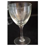 Set of 3 Etched Grapes & Leaves Wine Glasses