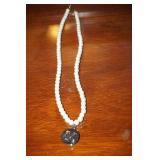 Pearl Necklace w/M on it