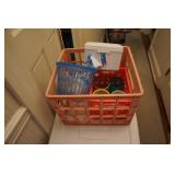 Pink Milk Crate w/contents