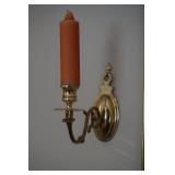 2 Brass Wall Sconces w/candles