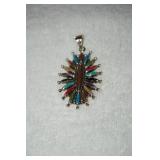 Silver Tone Slide w/Multiple Stones