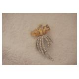 Gold & Rhinestone Pin