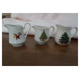 Collection of 3 Christmas Theme Creamers