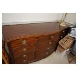 Vtg 9 Drawer Wooden Buffet