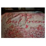 New Pink & White Throw To My Best Friend