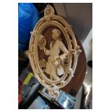 Vtg Baroque Victorian 3d Wall Plaque
