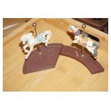 2 Carousel Horses Figurines