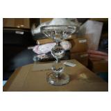 NIP Set of 3 Candle Holders Glass & Silver