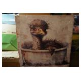NIP Canvas Painting Baby Ostrich