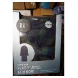 NIP Flannel Robe by Wayland Square blue/green